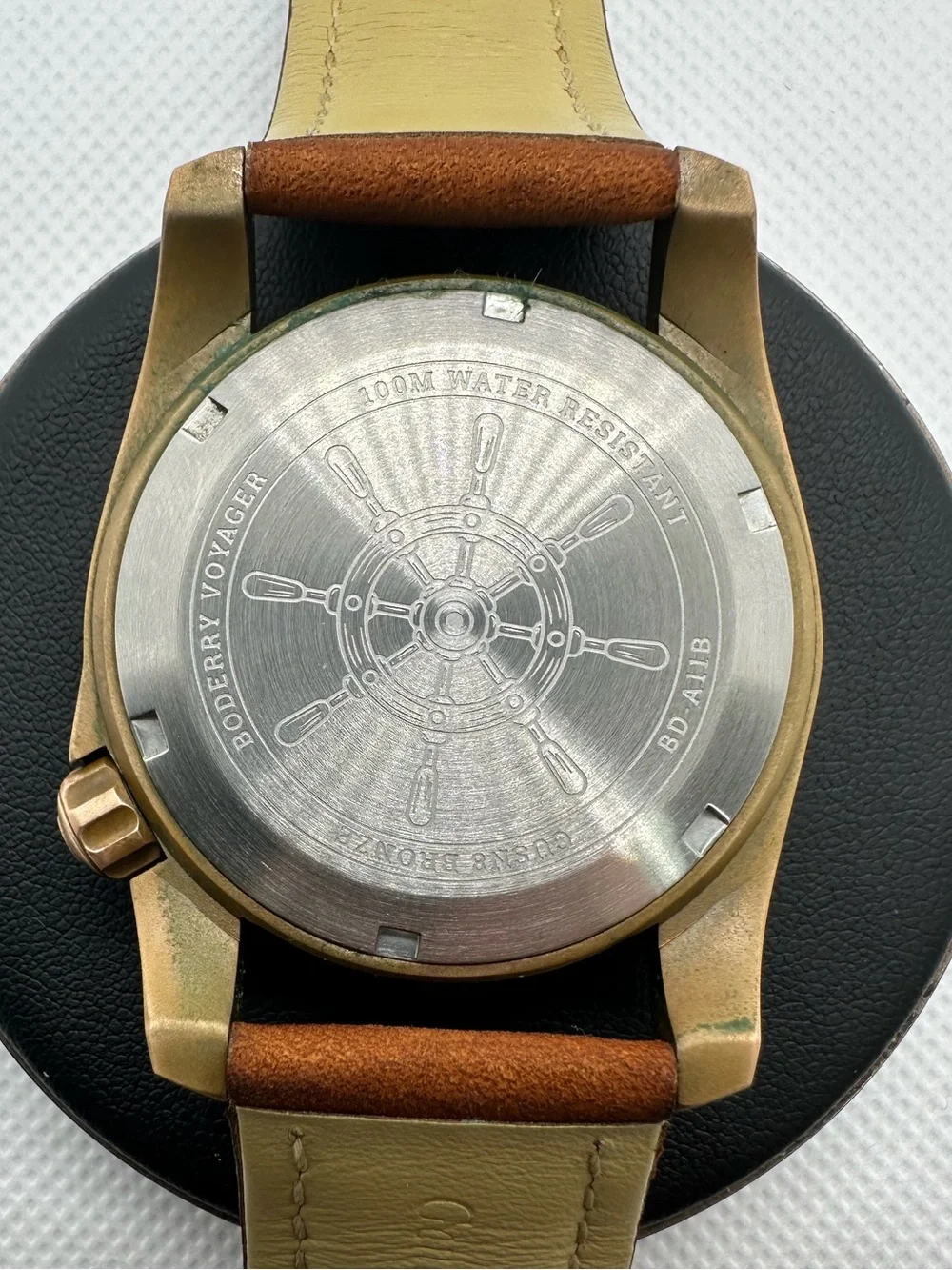 Boderry Voyager Men's 40mm Automatic Field Watch, Bronze Case, Sapphire Crystal